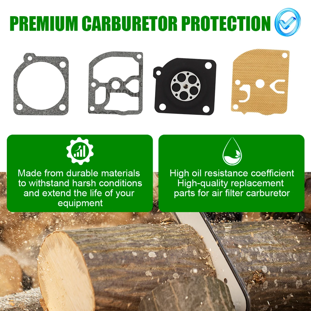 XCAN Ремкомплект карбюратора бензопилы, подходит для STIHL MS170 MS180 MS210 MS2230, запасные части для газонокосилки, аксессуары для садовых электроинструментов