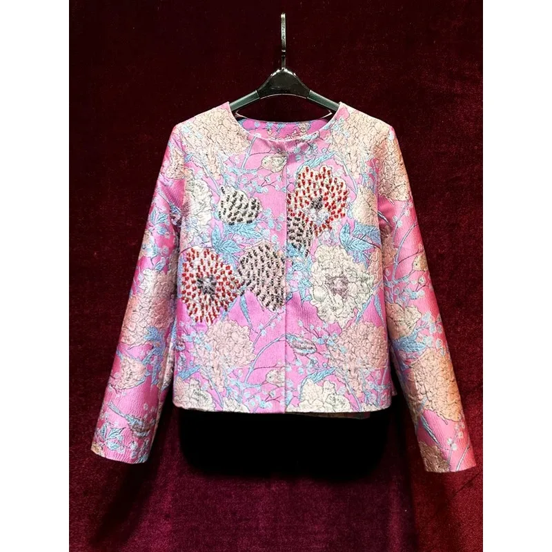ZAMOR HIGH END New Chinese Heavy Beading High-End Oriental Style Spring Autumn Long Sleeve Coat Jacket Women 2026 New Versatile