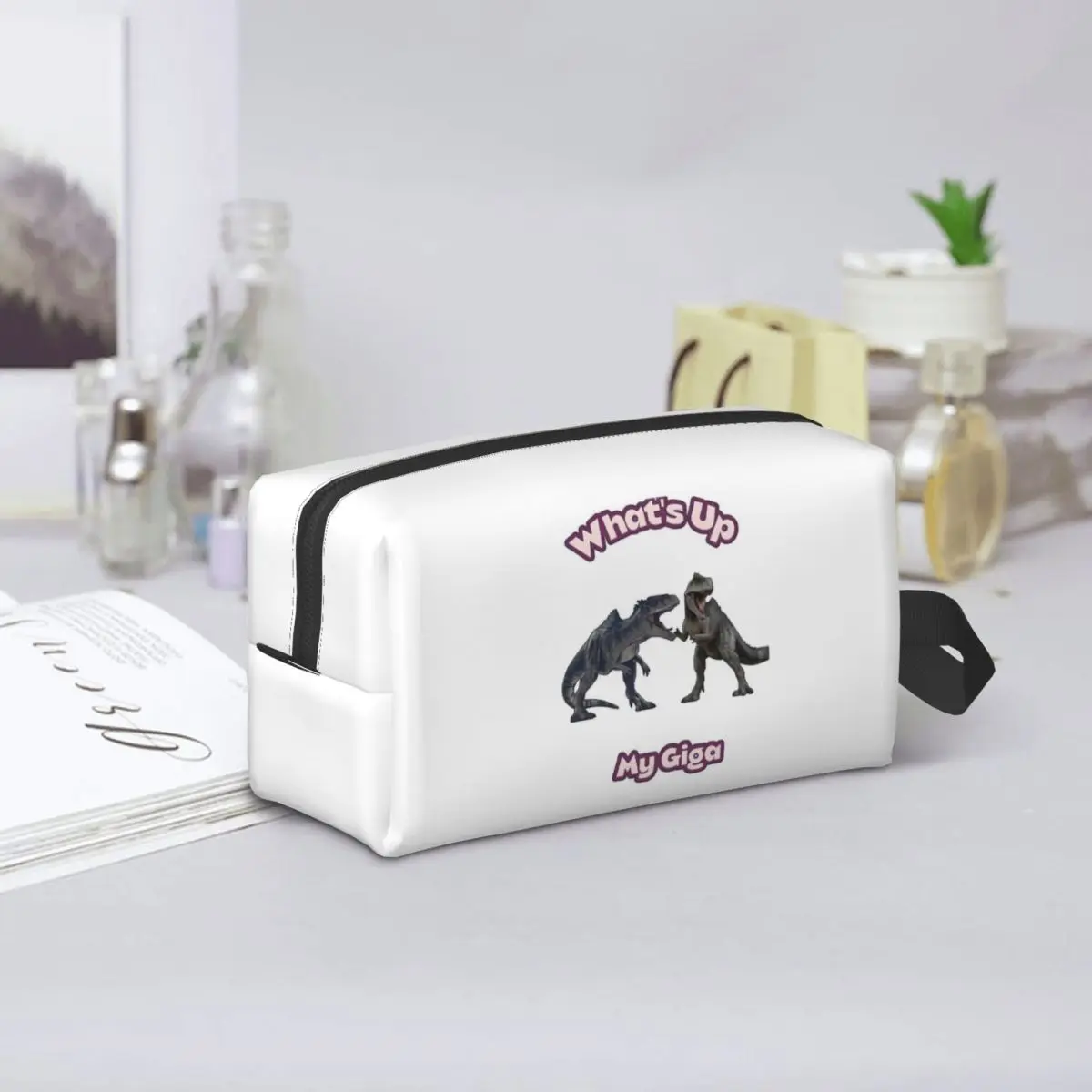 Game Ark Survival Evolved What's Up My Giga Trousse de maquillage et de toilette pour femmes, sac de rangement cosmétique, trousse de beauté