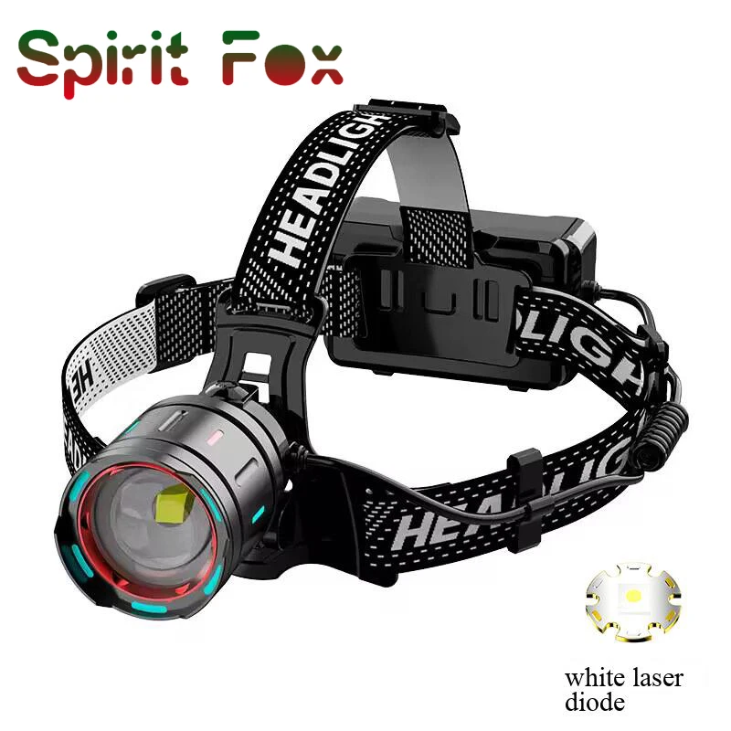 

Head-mounted ultra-bright 30W white laser USB-rechargeable outdoor hunting night fishing adventure headlamp