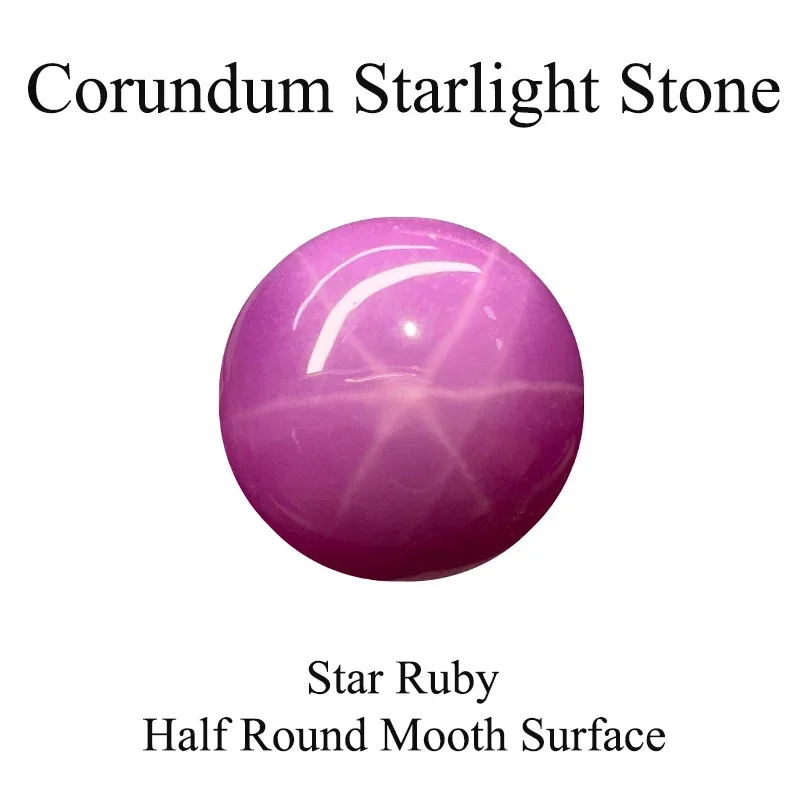 

Corundum Starlight Stone Ruby Half Round Shape Smooth Cutting Cabochon Cut Gemstones for Diy Jewelry Making