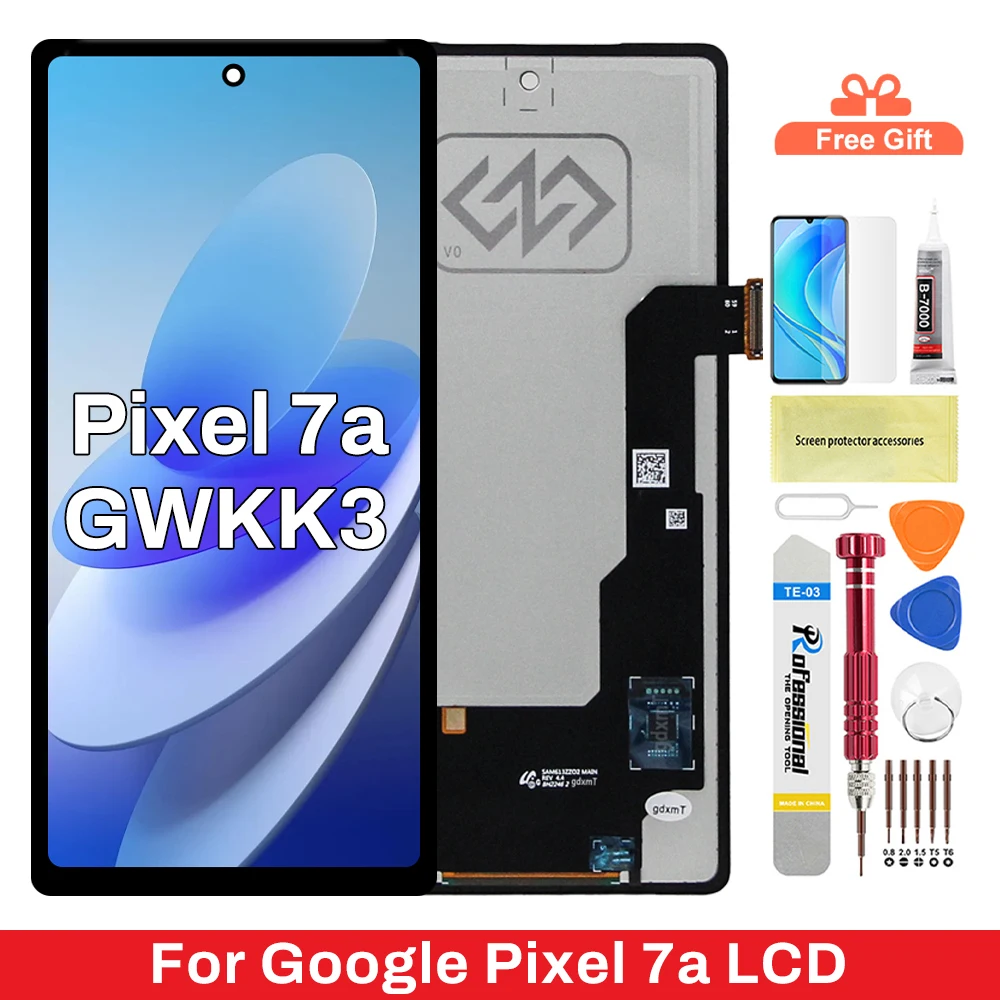 Pixel 7A Display Screen Assembly For Google Pixel 7A GWKK3 GHL1X G0DZQ G82U8 LCD Display Touch Screen Replacement Parts