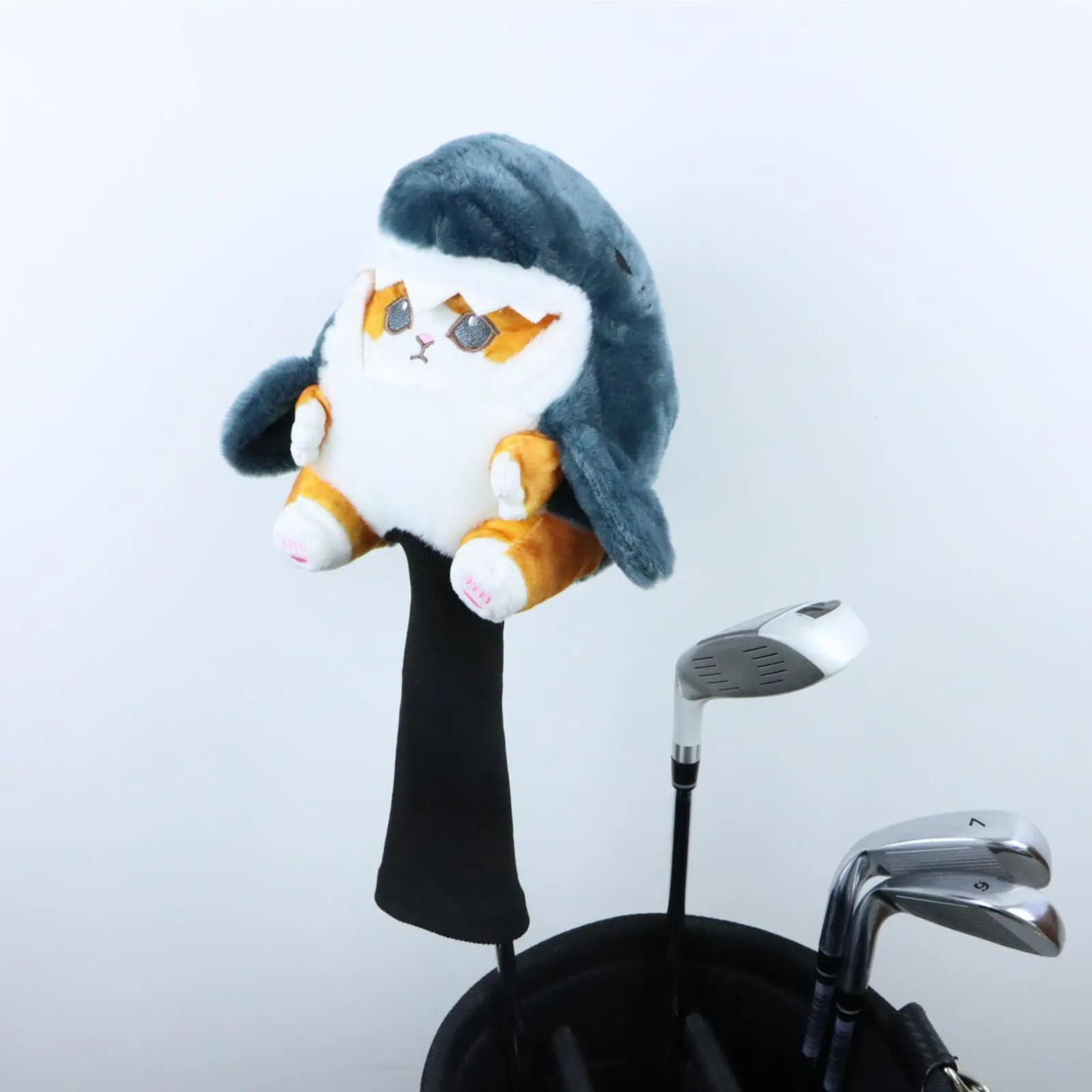 غطاء رأس ناعم للسائق من خشب الجولف من P، غطاء رأس لطيف لحماية النقل، غطاء رأس القط القرش