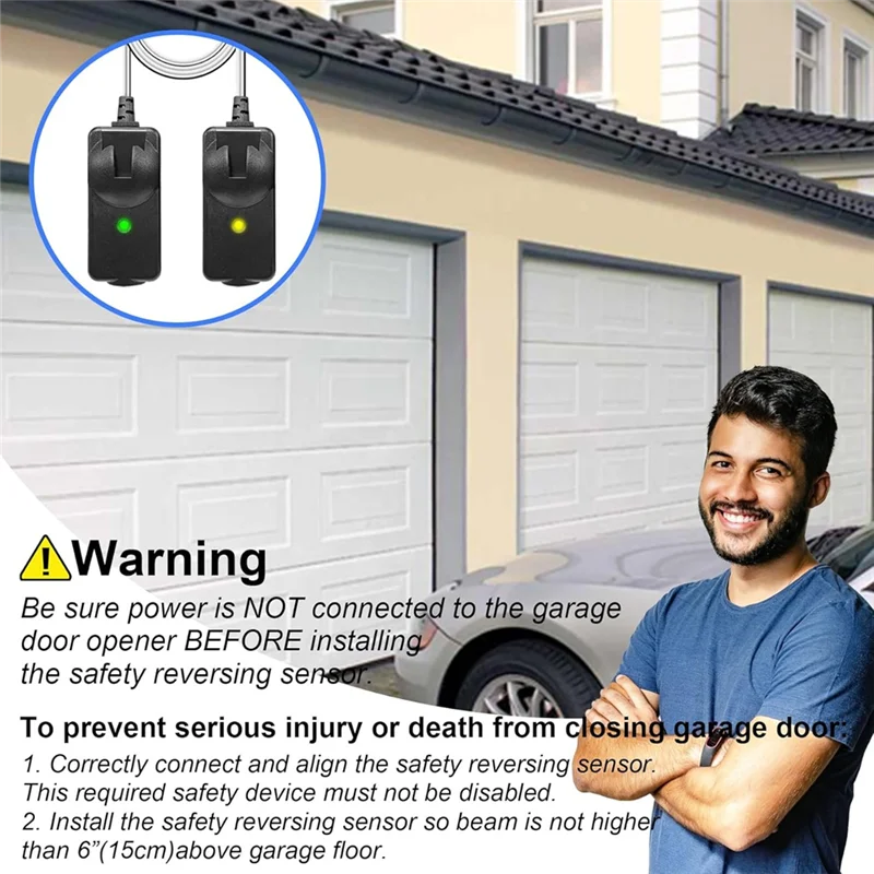 ABRE-41A5034 Kit sensore di sicurezza (con staffa) Apri realizzato dopo 1997, Sostituisci G801CB-P, occhi sensori di sicurezza
