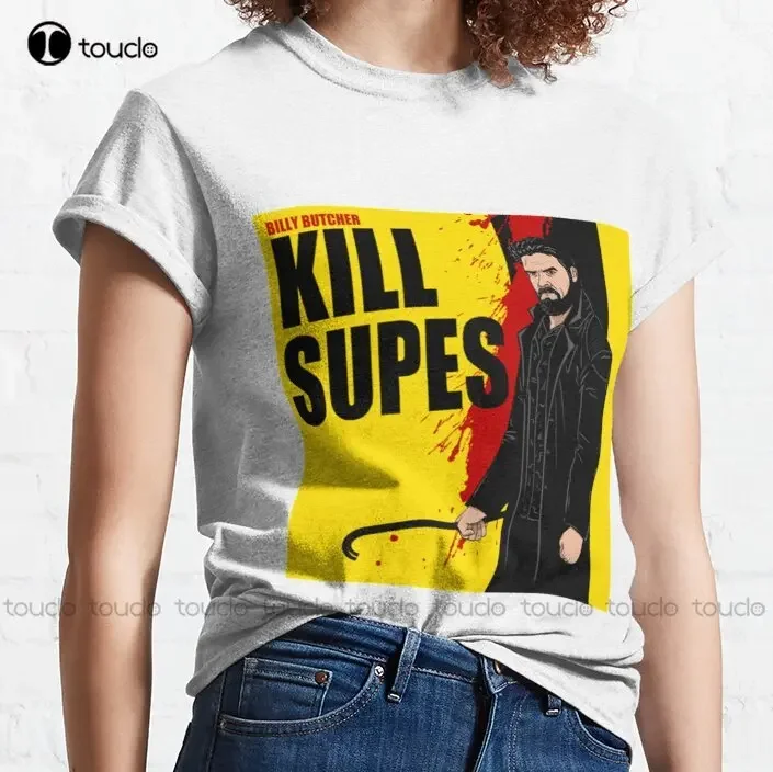 Vintage Kill Supes'S Men Women Billy Butcher Diabolical Homelander The Boys T-Shirt Black Button Up Shirt Women Make Your Design