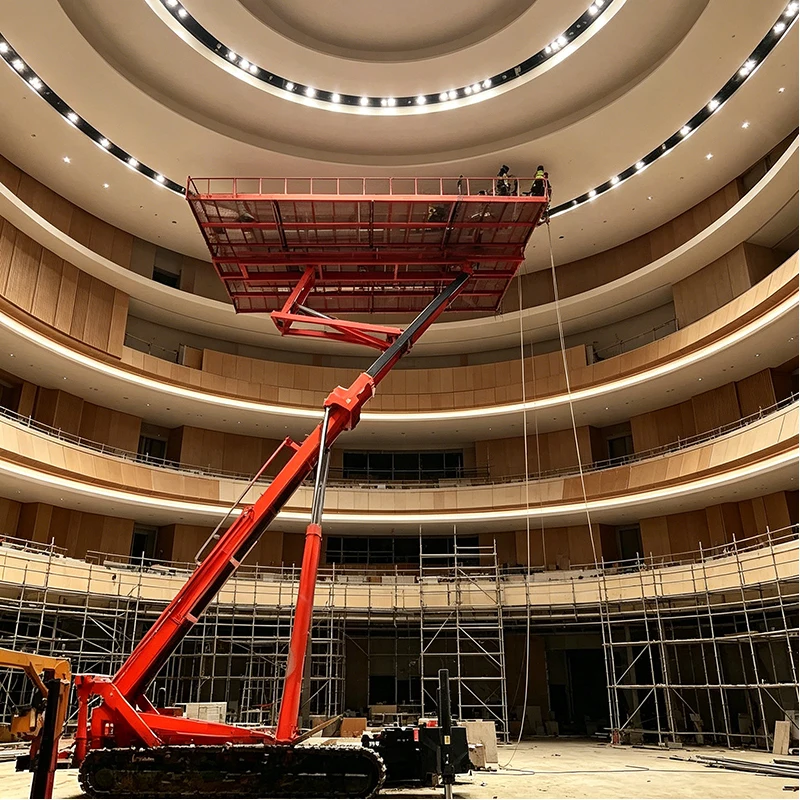 Multi Function Crawler Aerial Work Platform Heavy Duty Construction Machine for Steel Structure Roofing Installation Projects