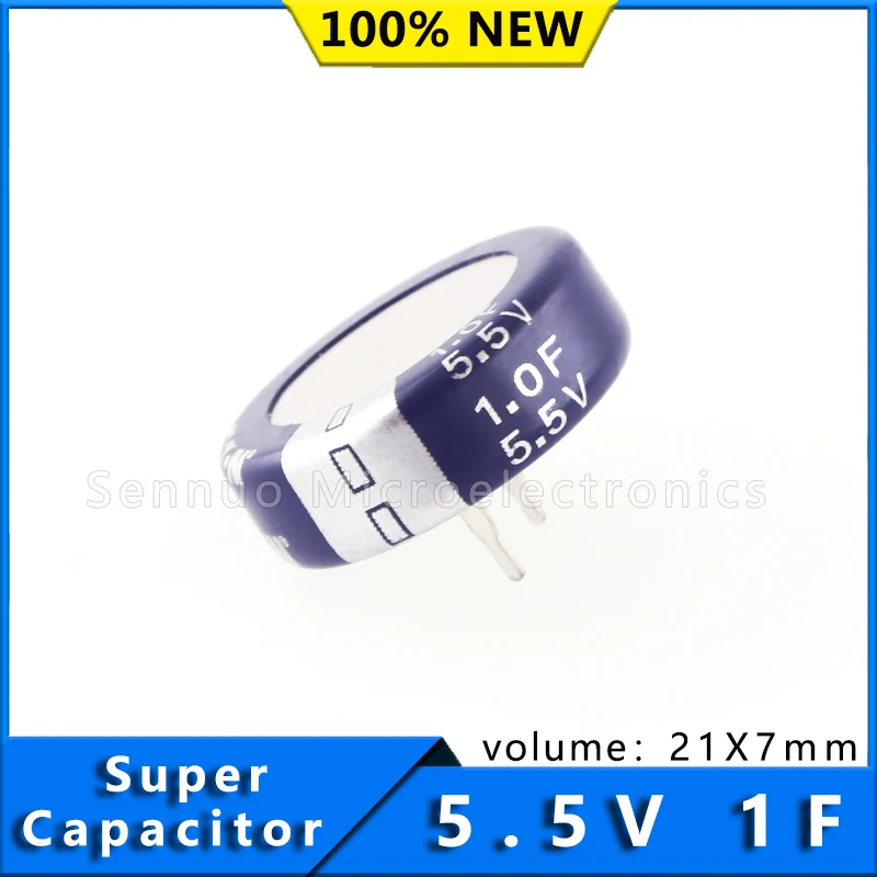 1Pcs New C Type KR-5R5C155-R 1 F (EDLC) Supercapacitor 5.5 V Radial, Can 30Ohm @ 1kHz 1000 Hrs @ 70°C