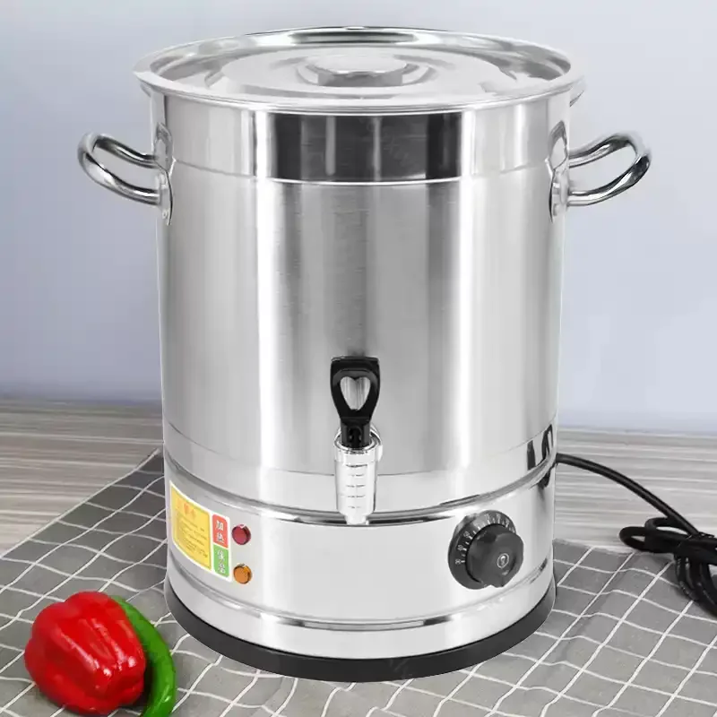 Stainless Steel Hot Water Urn Commercial Electric Boiler 30L Thermostatic Heating Kettle for Tea Coffee Soup Buffet