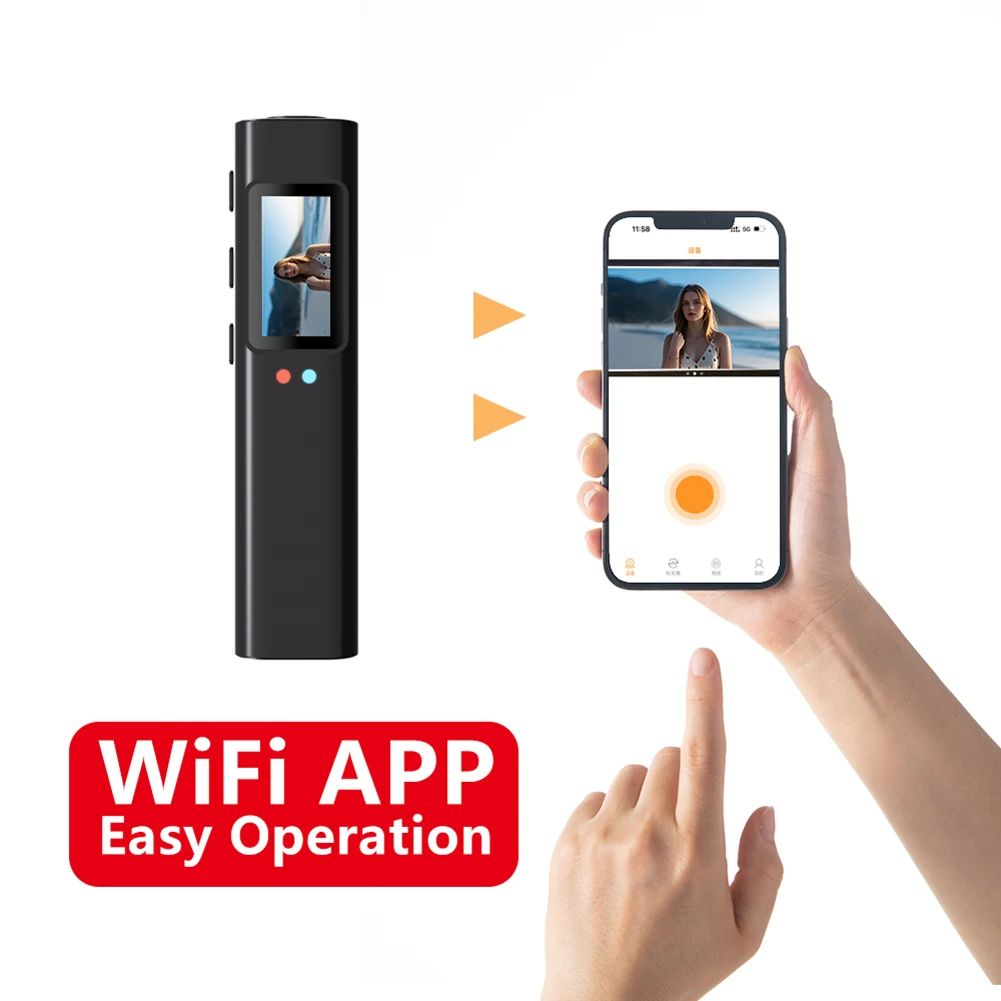 نظارات لاسلكية عمل كاميرا 2.7K HD واي فاي كاميرا رقمية صغيرة 250mAh ركوب مسجل كاميرا تسجيل الصوت تصوير الفيديو