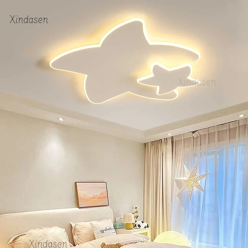 Luminaire Modern Star Led Ceiling Lamp For Children Room Kids Boys Girl Bedroom Chandelier White Ceiling Light люстра потолочная