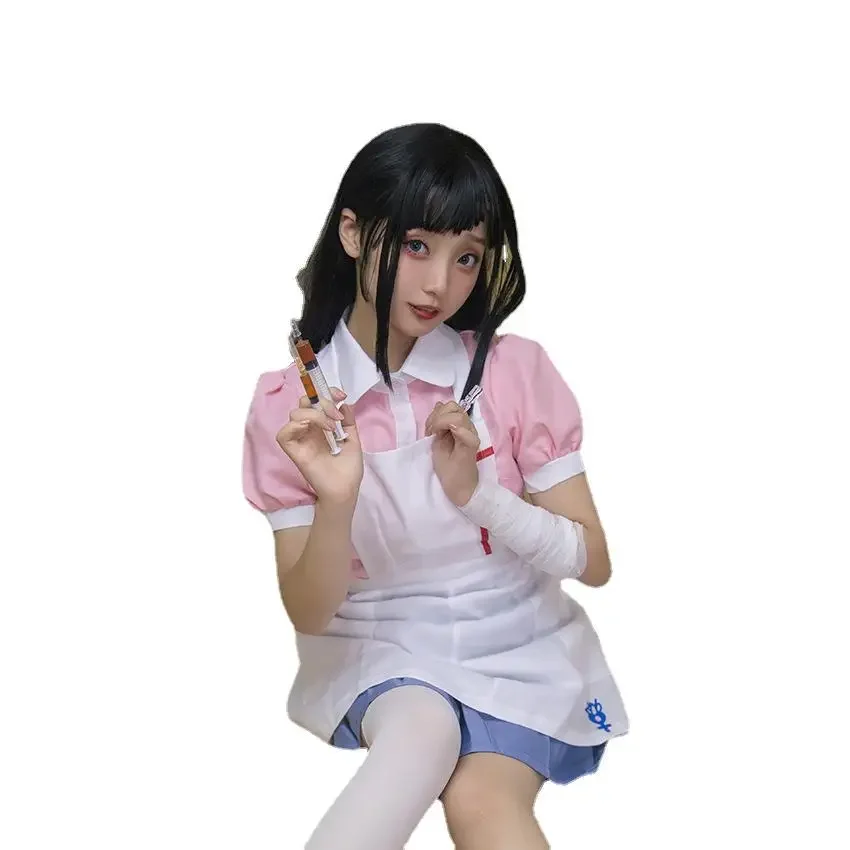 Anime Danganronpa Cosplay Uniforme para meninas, roupa de empregada, babá enfermeira irmã, uniforme JK, camisa e saia, traje de Halloween, XL