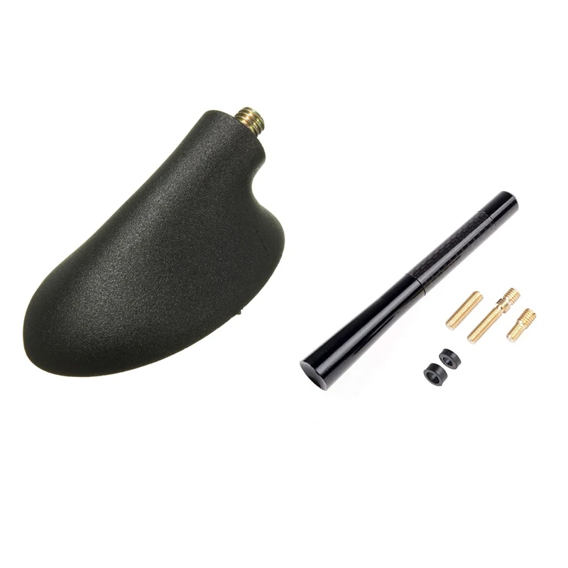 Aerial Antenna Base for Ford Focus 1989 to 2011 C-MAX & 120mm Black Antenna Short-on Car Radio AM/FM Aerial + Adapter