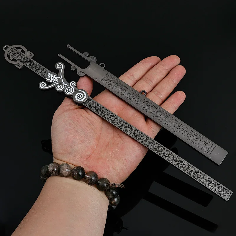 30 cm/11,81 in Qin's Moon Anime Peripherie Juzi Mo Mei Spielzeug Schwert Alte Chinesische Schwert Metall Waffe Modell Desktop zubehör Handwerk