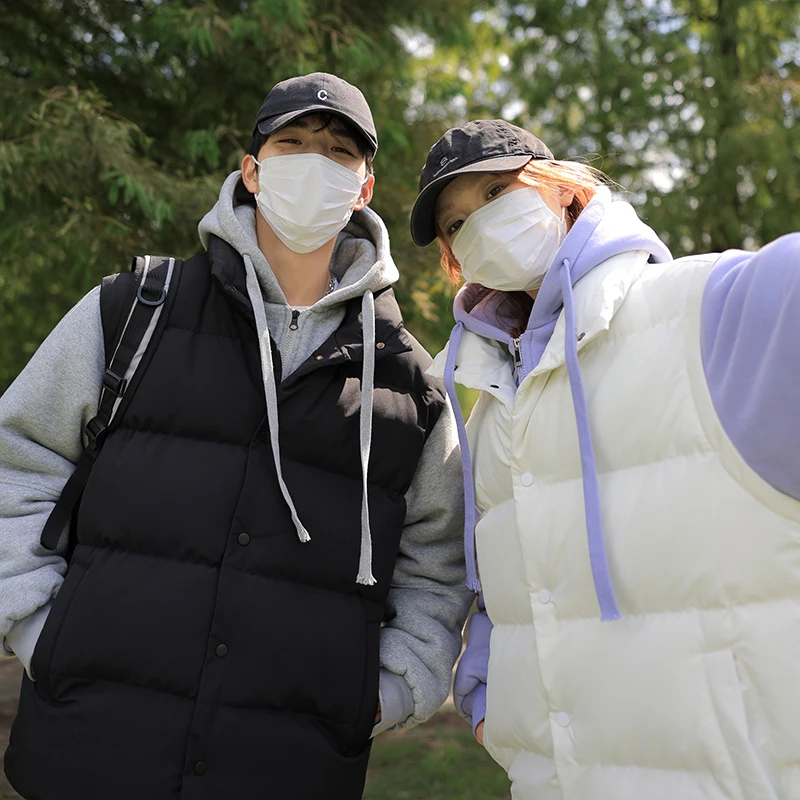 Cotton jacket coat for men in winter, two-piece loose with hood, men's outdoor couple style cotton coat