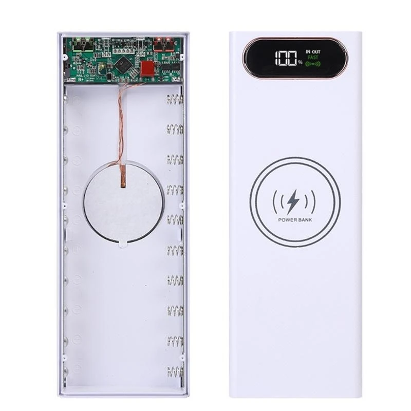 

A3PD 18650 для оболочки, держателя аккумулятора, 10x18650 ящик для хранения аккумулятора, двойной USB, телефон.