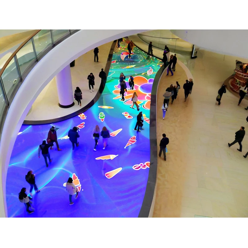 Exhibition Hall Scenic Area Interactive P2 Waterproof LED Display Screen High Definition Electronic Stage Floor Tile ScreenHigh