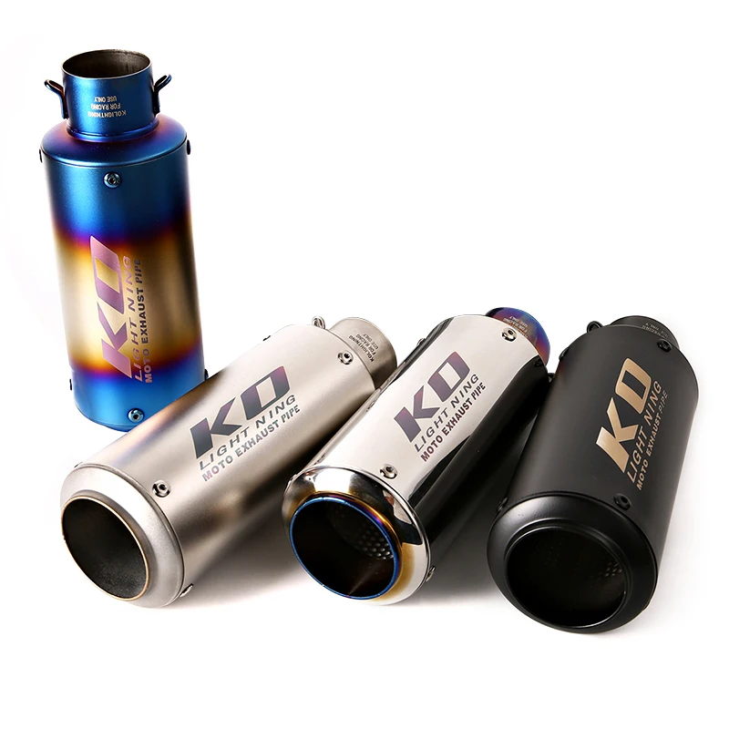 

Universal 51MM Motorcycle Bike ATV Exhaust Muffler Tube Tail Stainless Steel With DB Killer Slip On Modified System