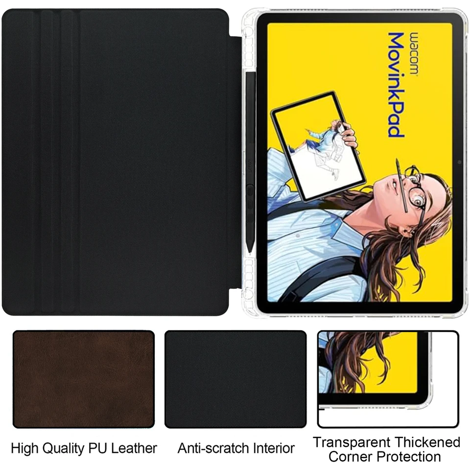 Case for Wacom Movinkpad 11 Tablet Transparent TPU Cover with