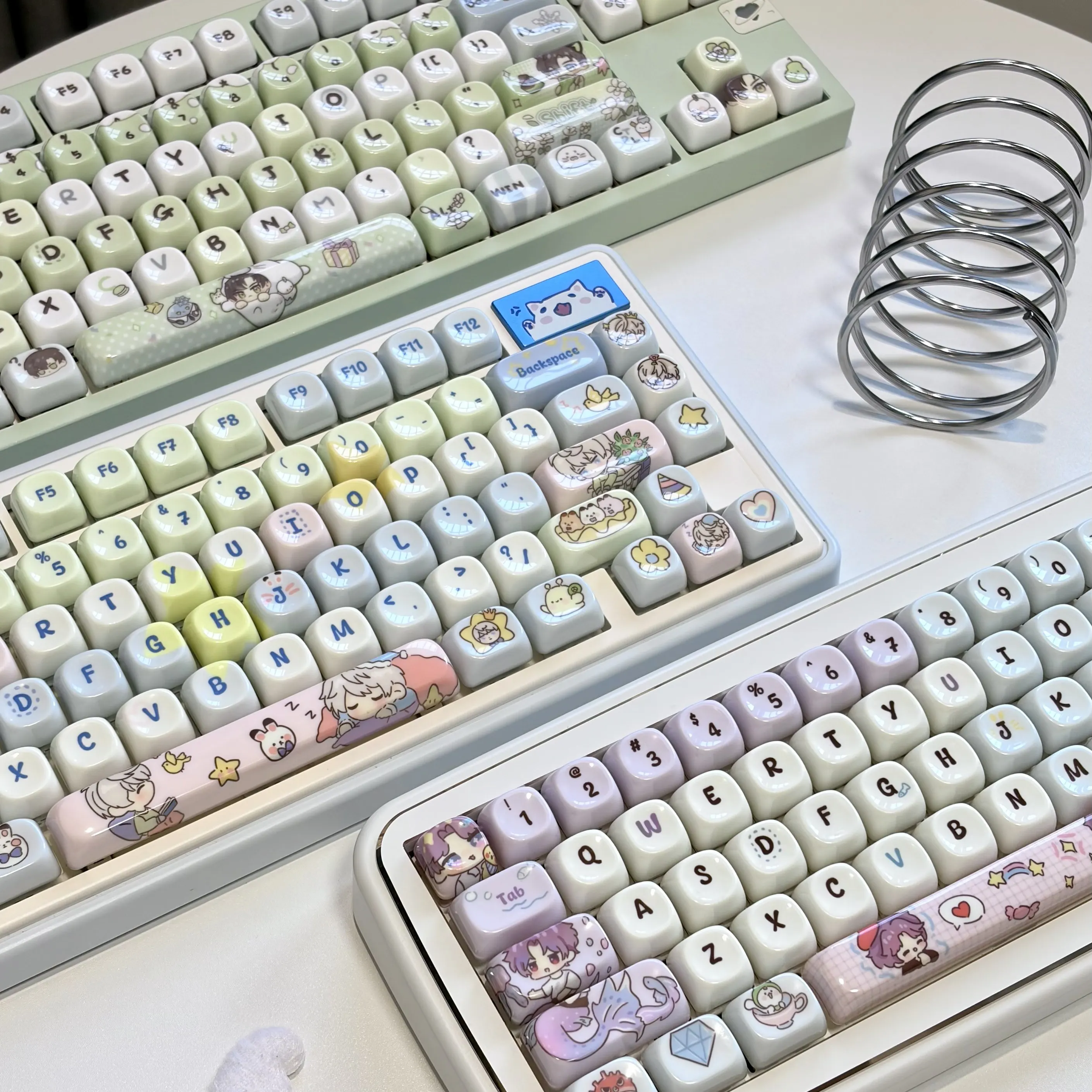 MAIMOOO Zayne Rafayel Xavier Keycap MOA Profile PC Material Game Love and Deepspace Glazed Jelly Keycaps for Mechanical Keyboard