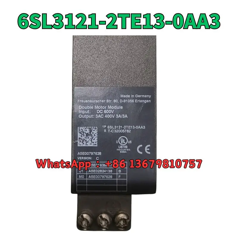 

Б/у драйвер 6SL3121-2TE13-0AA3, тест ОК, быстрая доставка