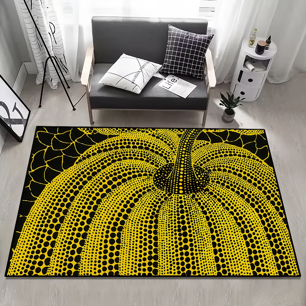 Abstract Pumpkin Polka Dot Art - Printed Rug Abstract recension och pris