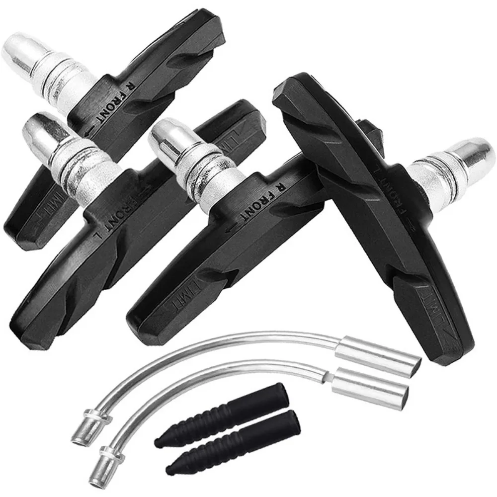 

Mountain Bike V Brake Pads Set with Hex Nuts and Washers, Non-slip and Noiseless, Durable Accessories Kit for MTB