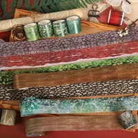 40mm * 200cm Vintage piso pared azulejos planta piedra paisaje Washi cinta creativa DIY diario Material Collage papelería