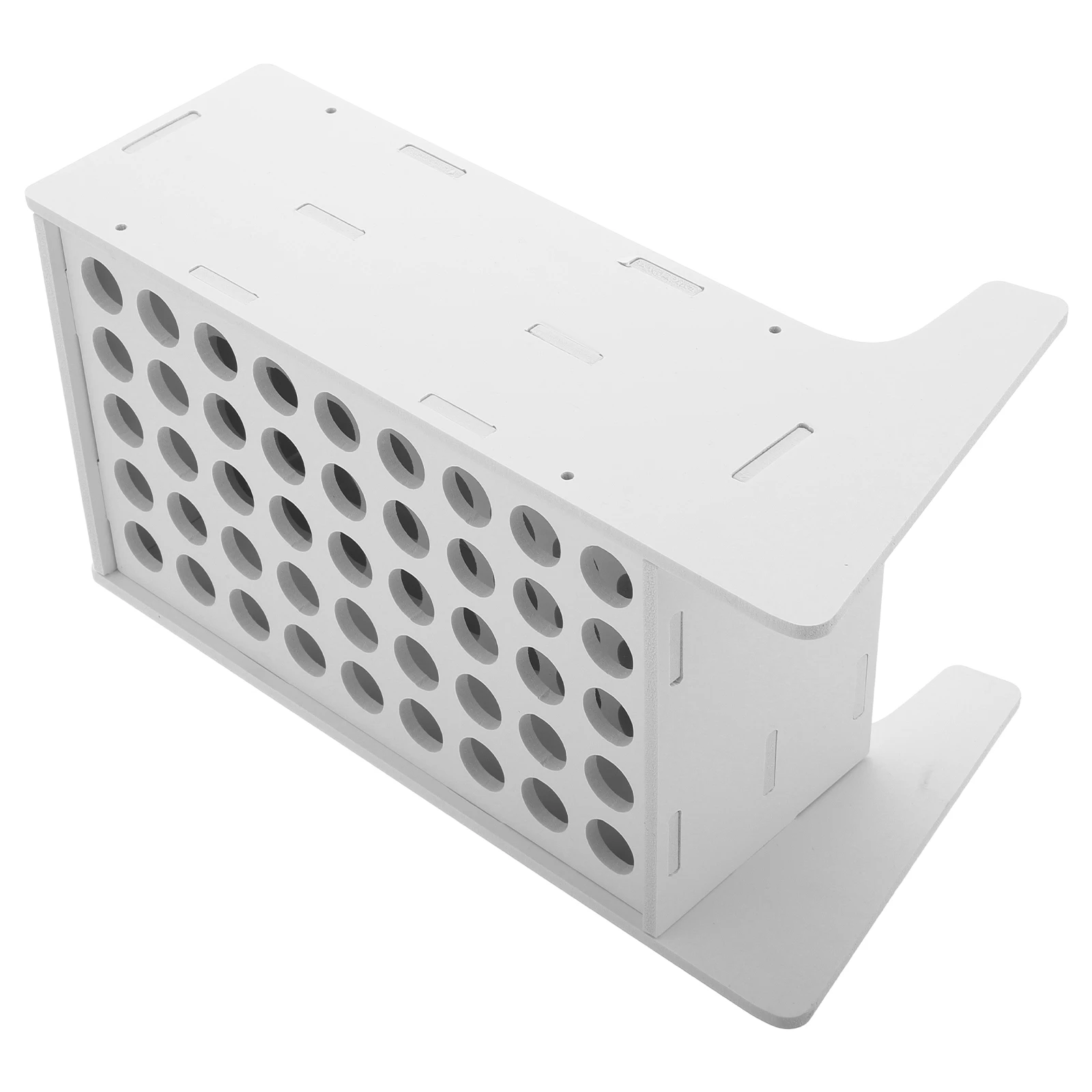 

Inclined Pen Holder Desk Marker Organizer White Plastic Kids Storage Box Pencil Display Stand Pen Stands Marker Storage Space