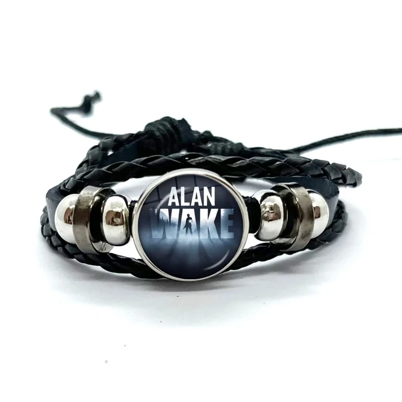 Horror Game Alan Wake 2 Leather Bracelets Thomas Zane Multilayer Braided Bracelets Bangles Handmade Jewelry Gifts