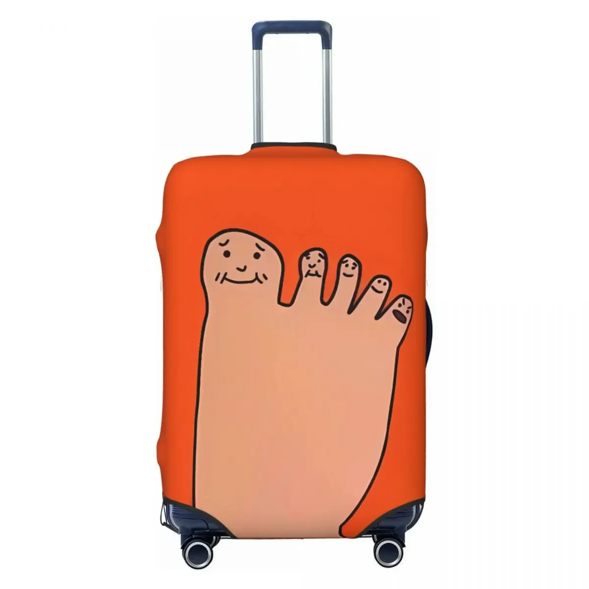 Funny Foot Suitcase Cover Cute Cartoon Elastic Cruise Trip Protector Luggage Accesories Holiday