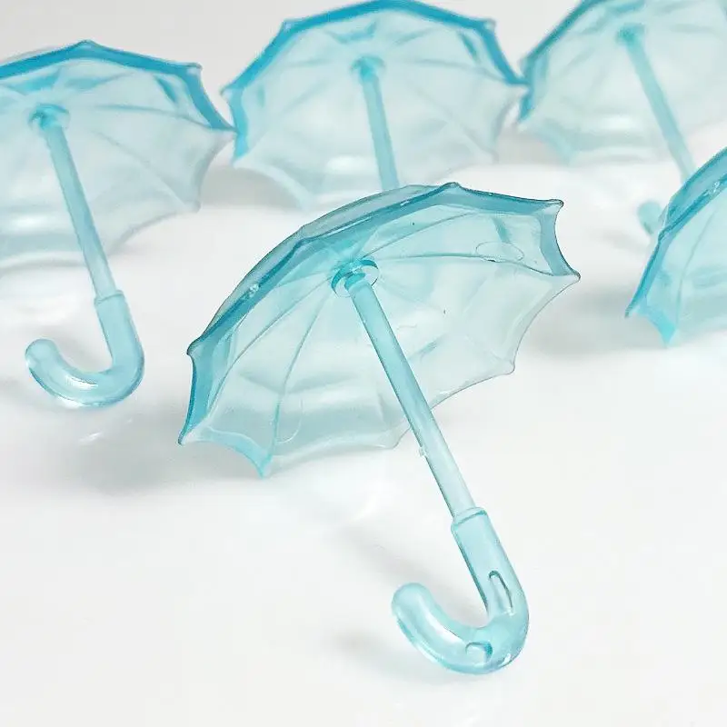 1 個ドールハウス家具アクセサリー透明プラスチックミニ傘家の装飾子供の遊びのおもちゃ