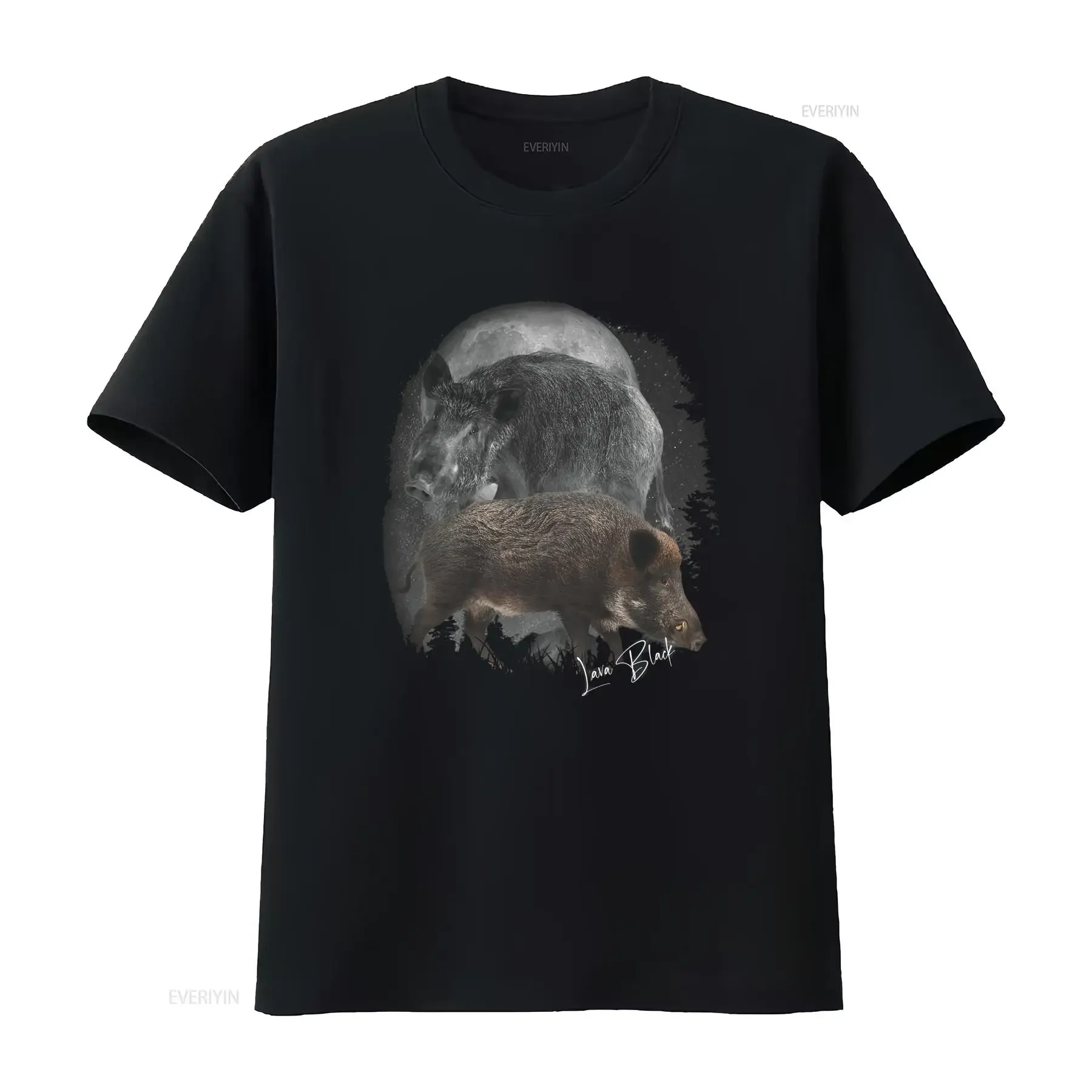 Wild boar T Shirt lover gift wildlife nature graphic Animal Art vintage Washed Slightly Casual Stretched streetwear Stylish