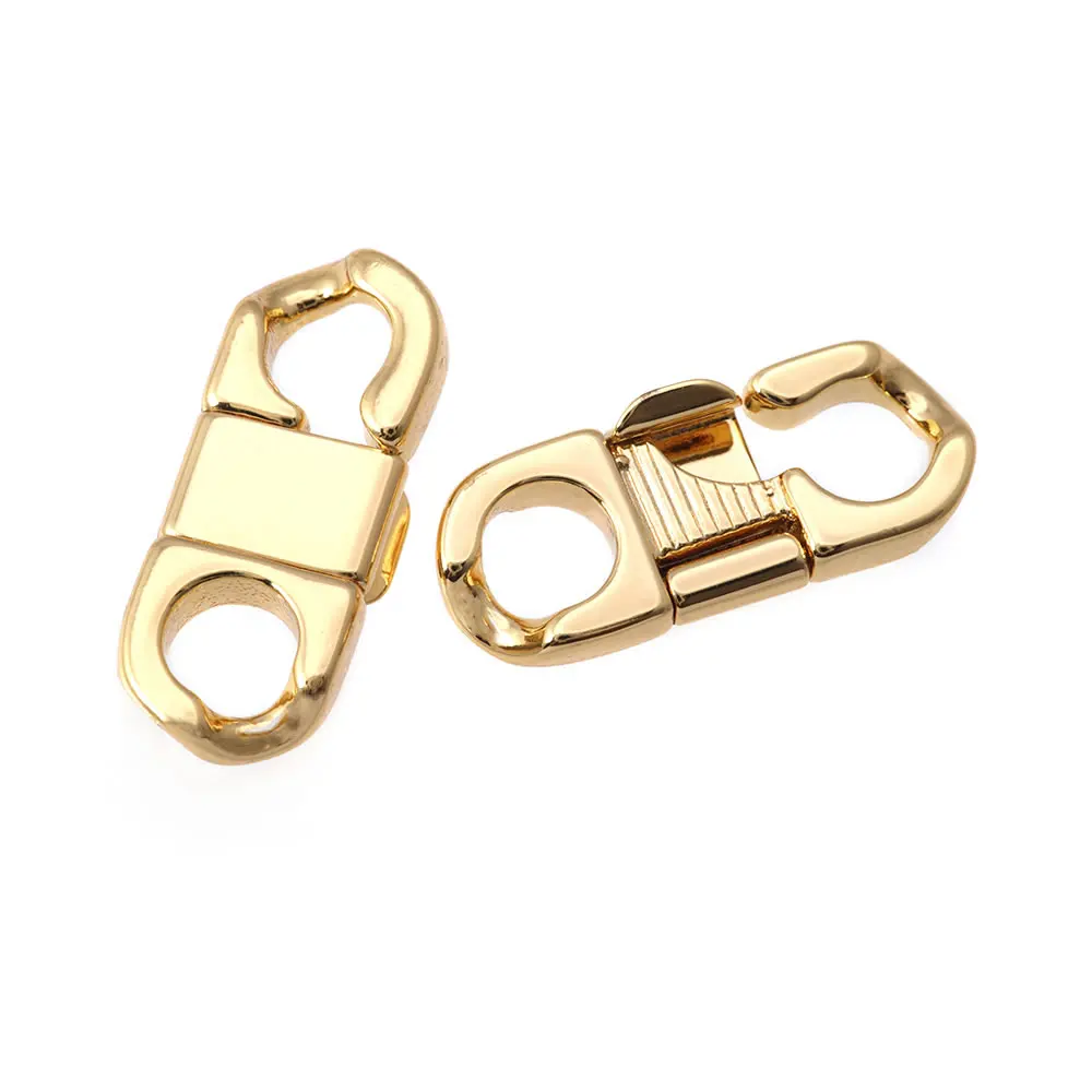 Karabinerverschlüsse aus 18 Karat Gold, Messing, Verbindungsverschlüsse, Schmuck, Halsketten, Armbänder, Herstellung von Zubehör, DIY-Zubehör – Detail 25