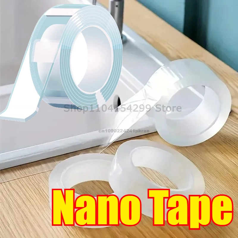 Nano Double Sided Adhesive Tape, 1mm Thick Upgraded Version with Grid, Multipurpose Waterproof No-Trace Tape - Other Material