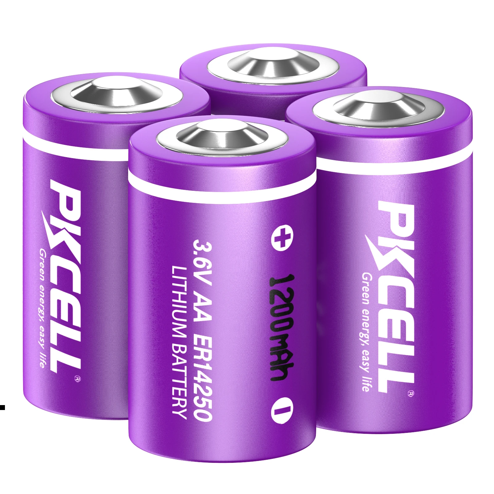 20PCS/lot ER14250 3.6V Lithium Battery 14250 1/2AA Battery LiSOCl2 Batteries 1200mAh for heat meter,insulin pump,GPS
