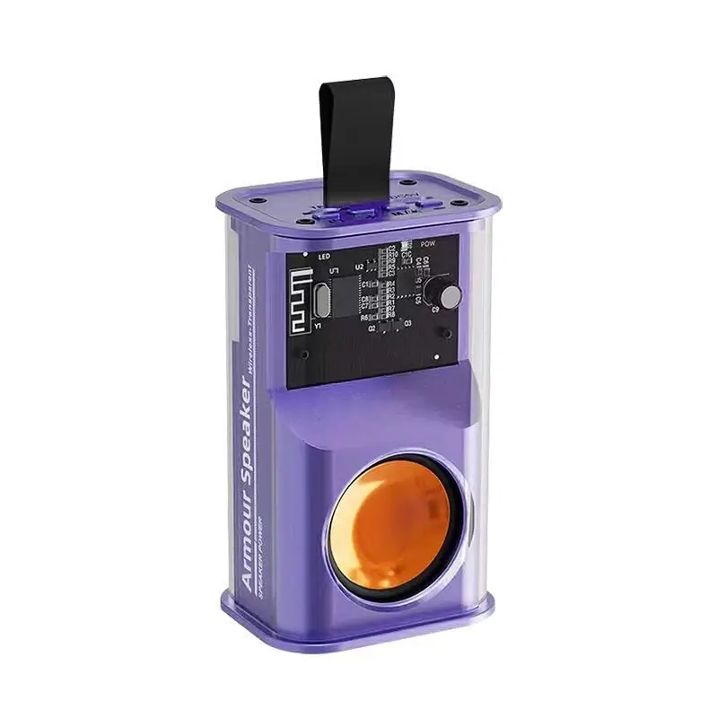 

Прозрачный беспроводной Bluetooth-динамик, портативный небольшой стерео уличный сабвуфер