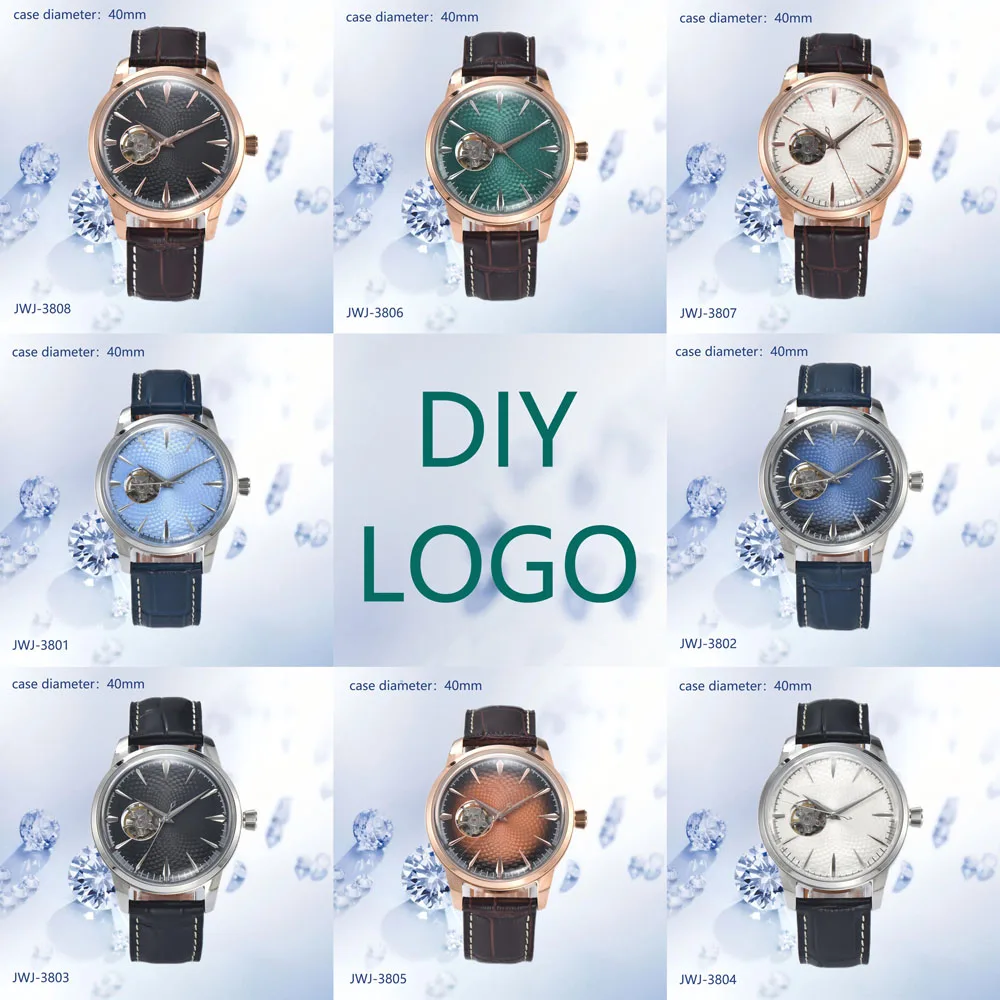 ساعة رجالية فاخرة يمكن تخصيص الشعارات 40 مللي متر ساعة بقرص PRESAGE NH38 وساعات حركة ميكانيكية أوتوماتيكية NH38