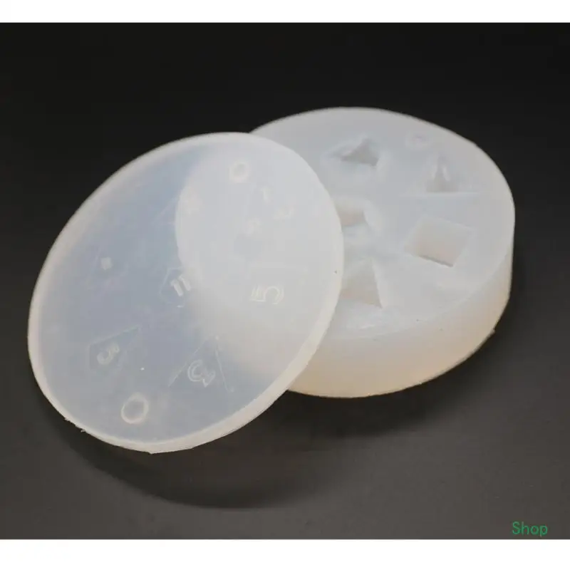 Dropship Numbers Game Silicone Mold Transparent Digital Dices Game Home Craft Tools