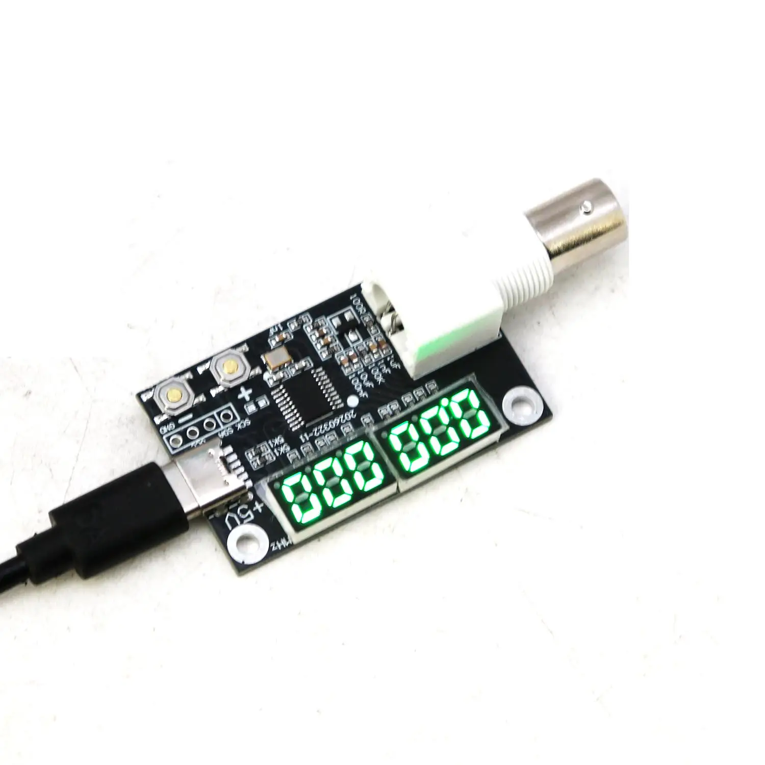1KHz-200MHz RF Frequency Counter BNC USB-C LED Digital Frequency METER FOR AM FM MW Shortwave Radio Signal Generator Measure Fre