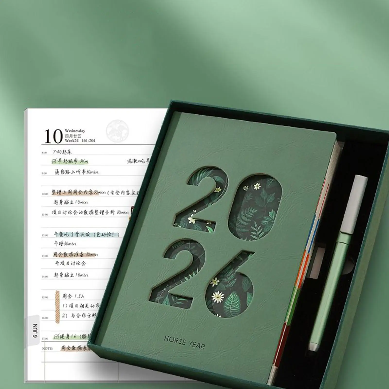 Planejadores mensais 2026 oco-para fora agenda portátil planejador mensal e calendário livro para crianças professor da escola estudante faculdade mesa