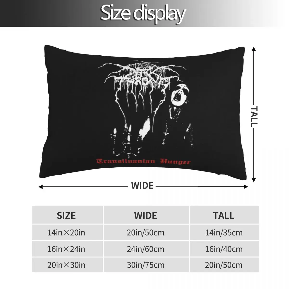 Darkthrone Norwegian Black Metal Band Rectangle Pillowcase Cushion Cover Decorative Bedroom Bed Home Comfort Throw Pillow