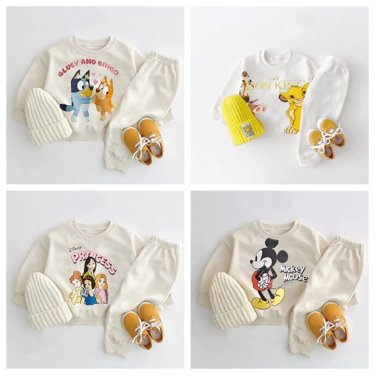 

Mickey Baby Long Sleeve Set Sports Set Spring And Autumn Loose Fashion Children's Wear Sports Shirt+sports Pants Set