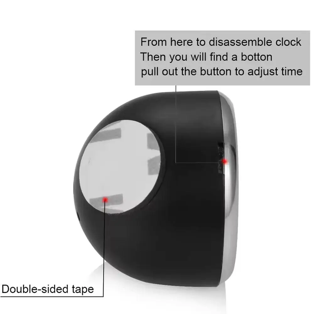 Mini Car Automobile Digital Clock Auto Watch Automotive Thermometer Hygrometer Decor Suitable Inside The Vehicle Ornament Clock view 6
