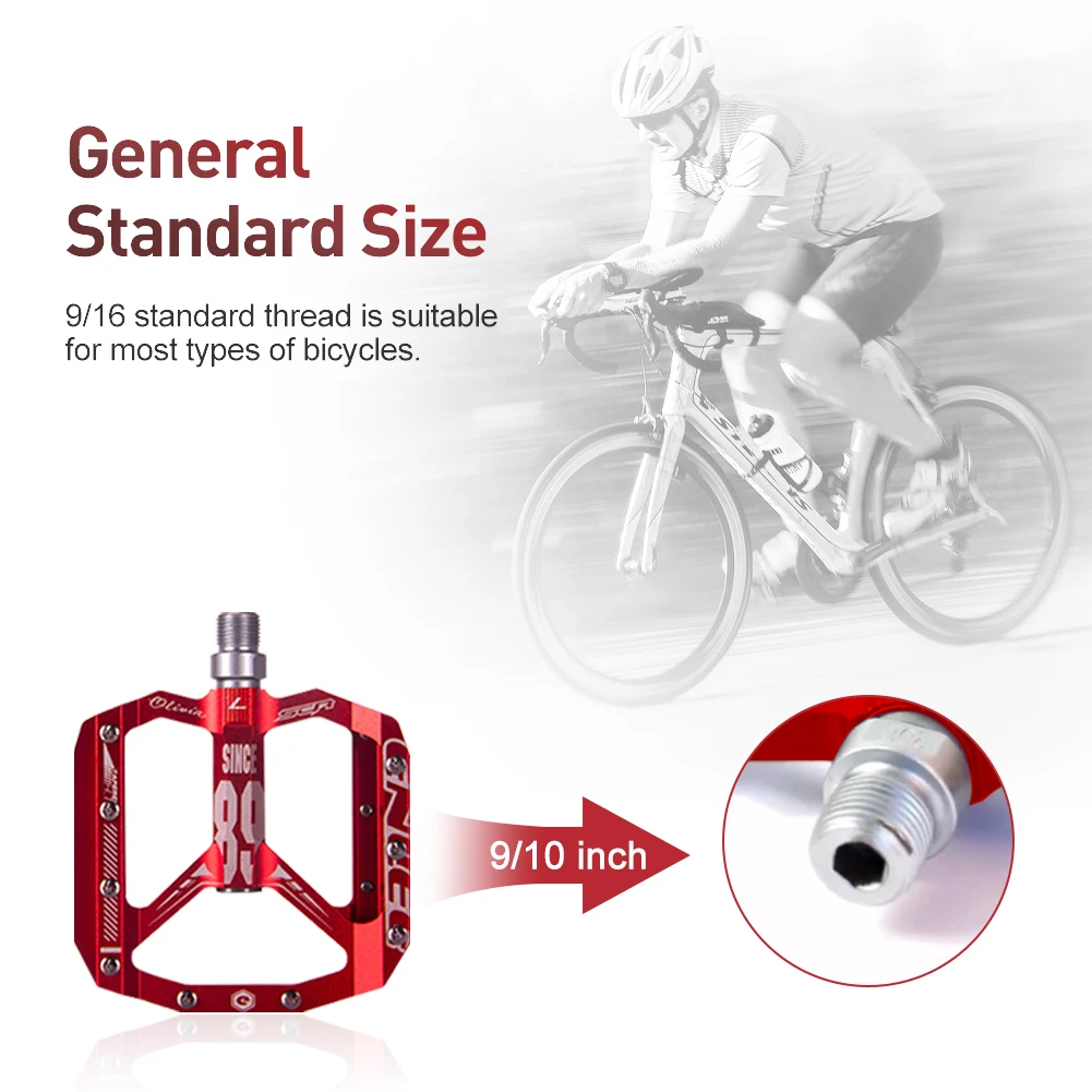 ENLEE MTB Rennrad Ultraleicht Versiegelte Pedale CNC Radfahren Teil Legierung DH XC Hohl Anti-rutsch Lager Du System Berg 12mm Achse – Detail 8