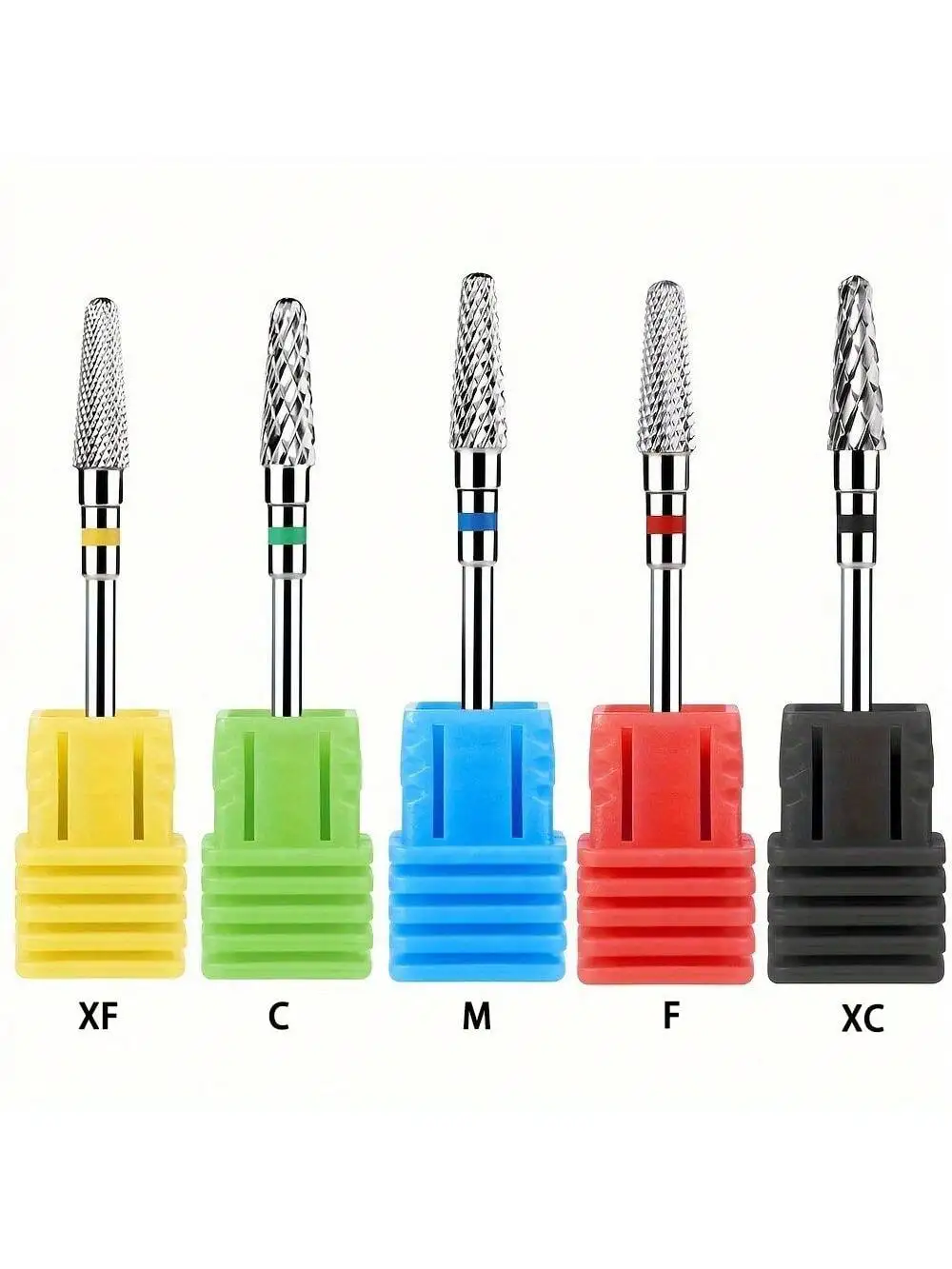 1/5pcs Tungsten Carbide Cone-Shaped Nail Drill Bit - High-Precision Cuticle Remover for Electric Nail File and Cuticle Cleaning