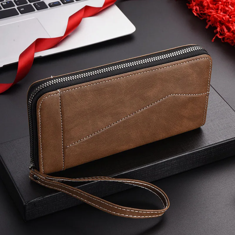 Men's Wallet Vintage Long Wallets Multi Card Holders Coin Purses  PU Leather Wallet Large Capacity Suit Bag billeter cartera