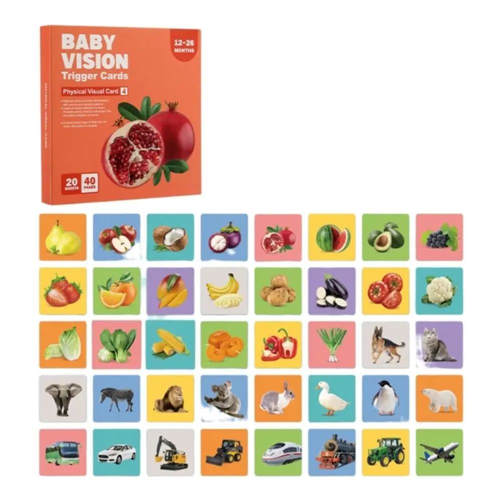 High Contrast Infant Visual Stimulation Card Color Learning Early Educational Baby Vision Tigger Cards Logical Thinking Training