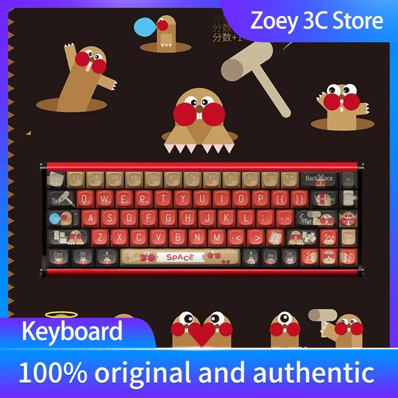 Customized Mechanical Keyboard Hot Swappable GASKET Structure Cartoon Keyboard Wireless Bluetooth Dual Mode Customized Gift