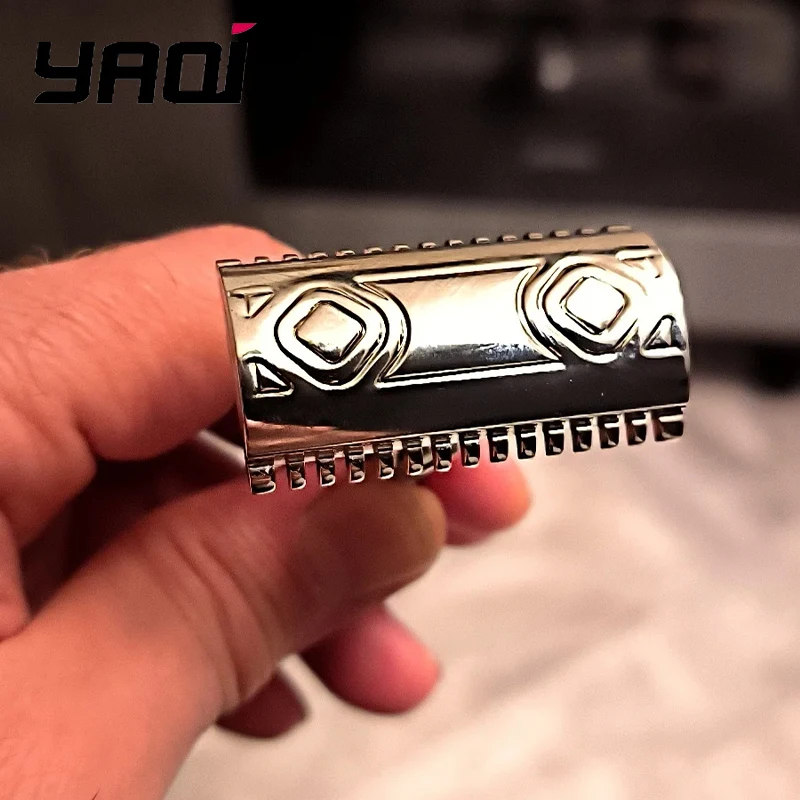 tete-de-rasoir-de-securite-polie-en-acier-inoxydable-yaqi-harlequin-316-avec-interstice-de-lame-de-090-mm-pour-cadeau-de-petit-ami