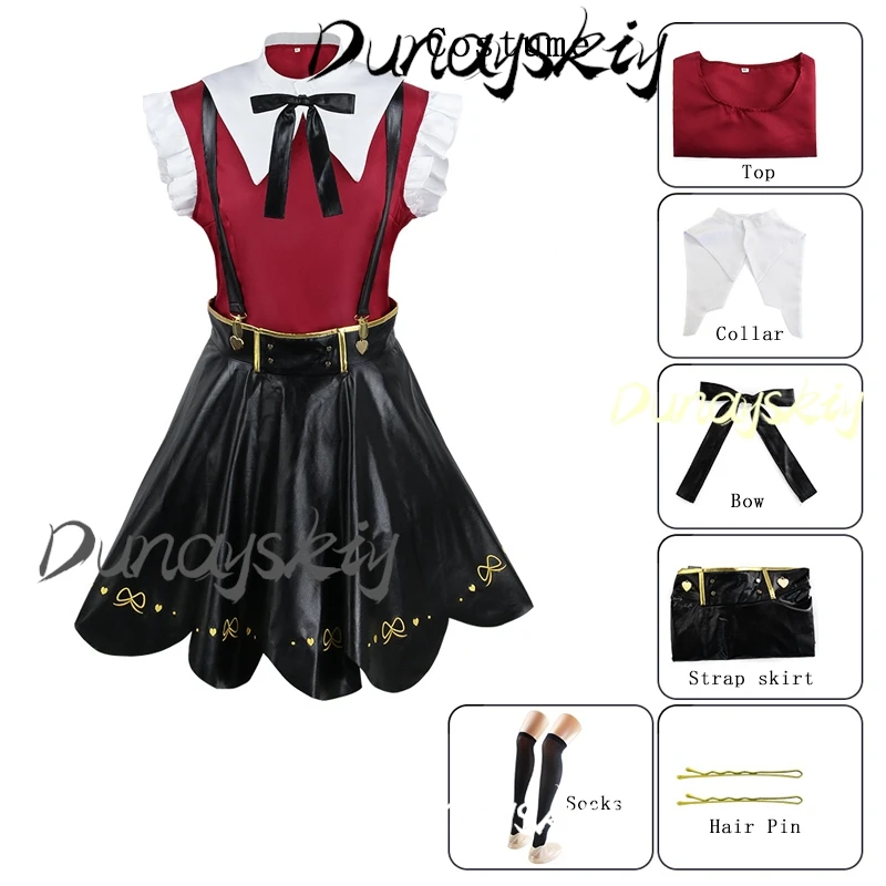 لعبة المحتاجة فتاة جرعة زائدة كانجيل تأثيري Ame زي شعر مستعار كانجيل زي مع شعر مستعار JK موحدة جلدية لوليتا تنورة مجموعة مخصصة